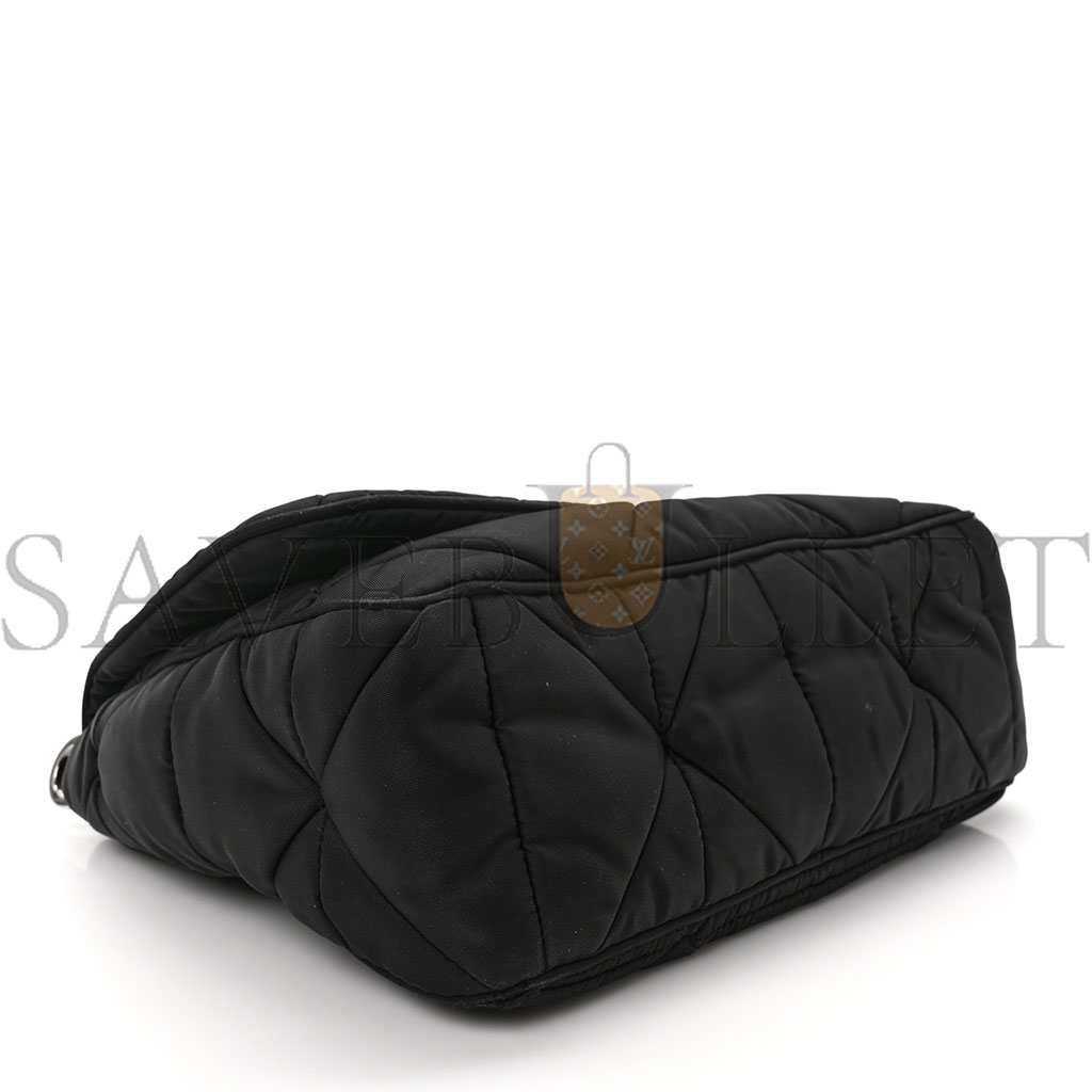 PRADA NYLON TESSUTO QUILTED PADDED SHOULDER BAG BLACK (25*18*9m)