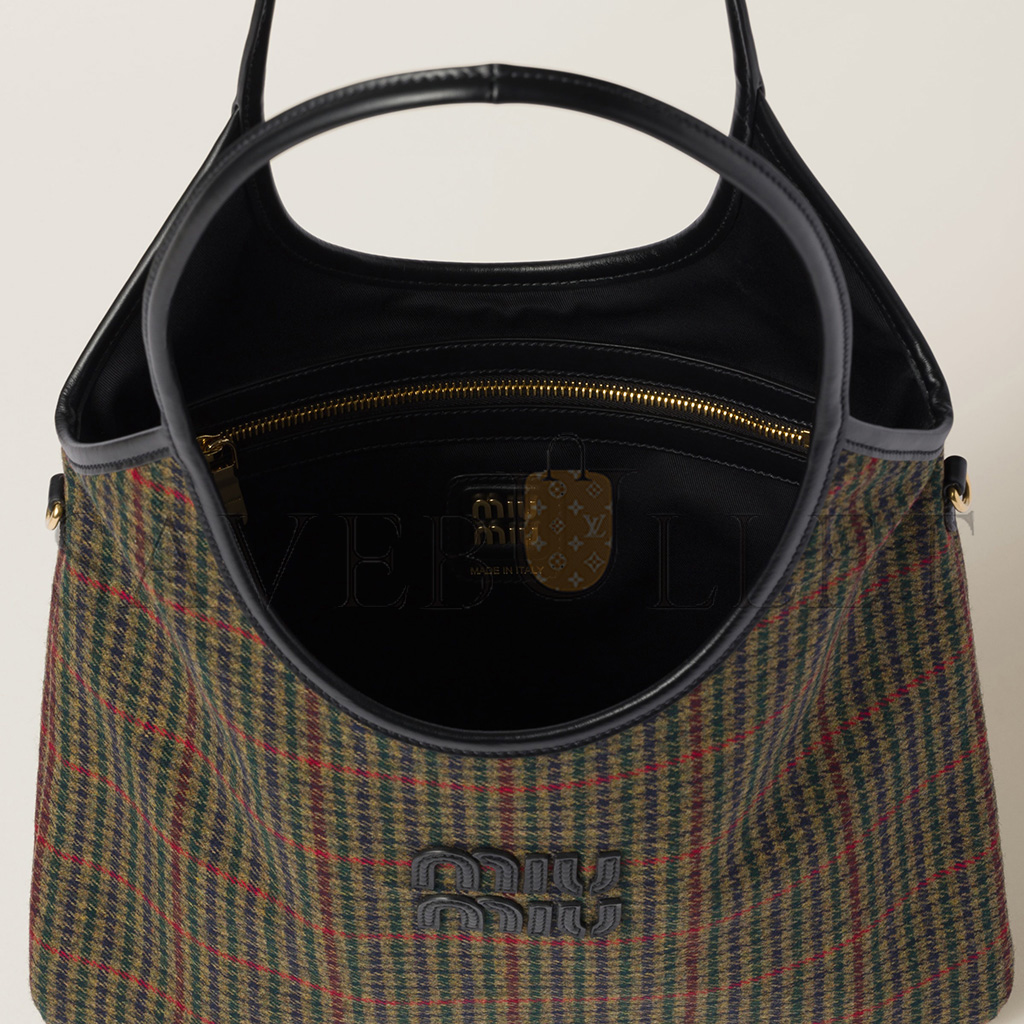 MIU MIU IVY TARTAN SHOPPING BAG 5BG281 (24*20cm)