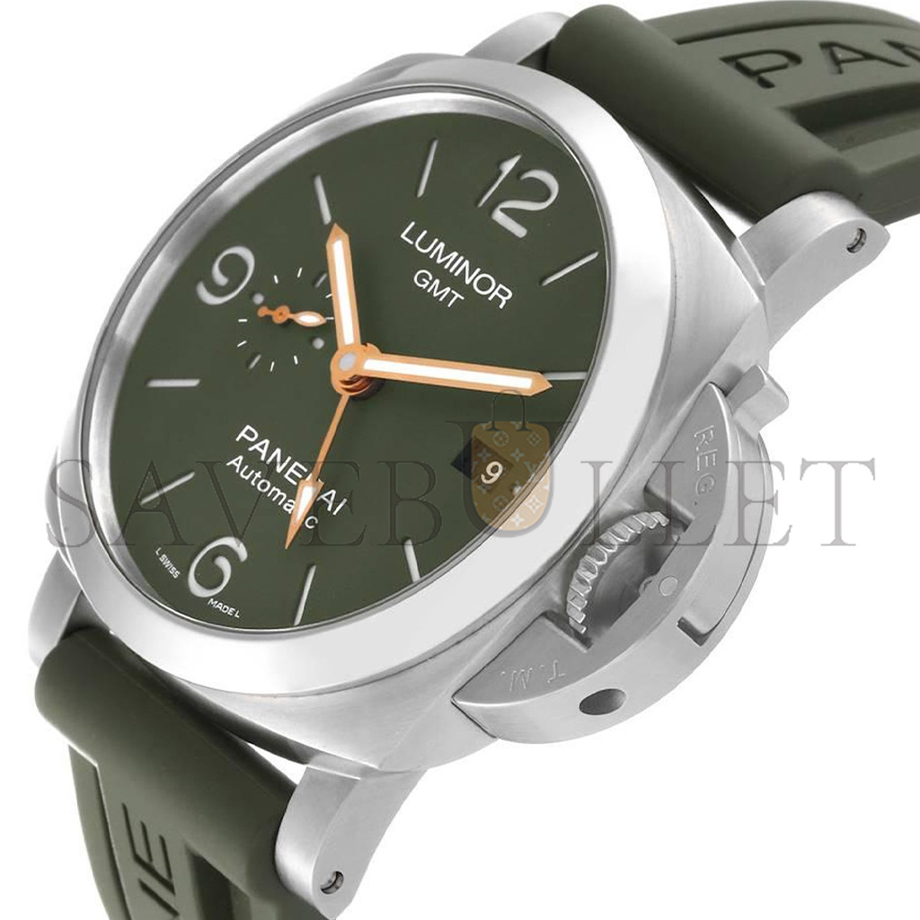 PANERAI LUMINOR 1950 GMT GREEN DIAL MS DHONI EDITION WATCH PAM01056