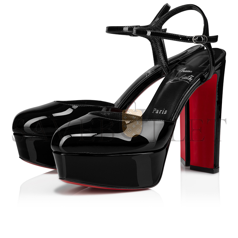 CHRISTIAN LOUBOUTIN LOO PUMP 130 MM PUMPS-PATENT LEATHER-BLACK-WOMEN 3240698B439
