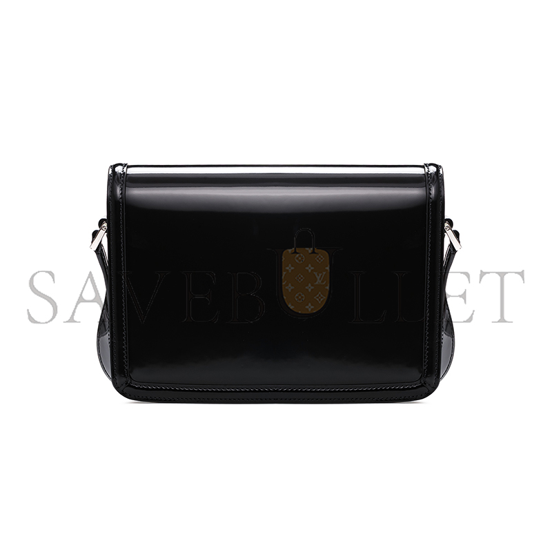 YSL SOLFERINO MEDIUM SATCHEL IN BOX SAINT LAURENT PATENT LEATHER 634305AAB9H1000 (23*16*6cm)