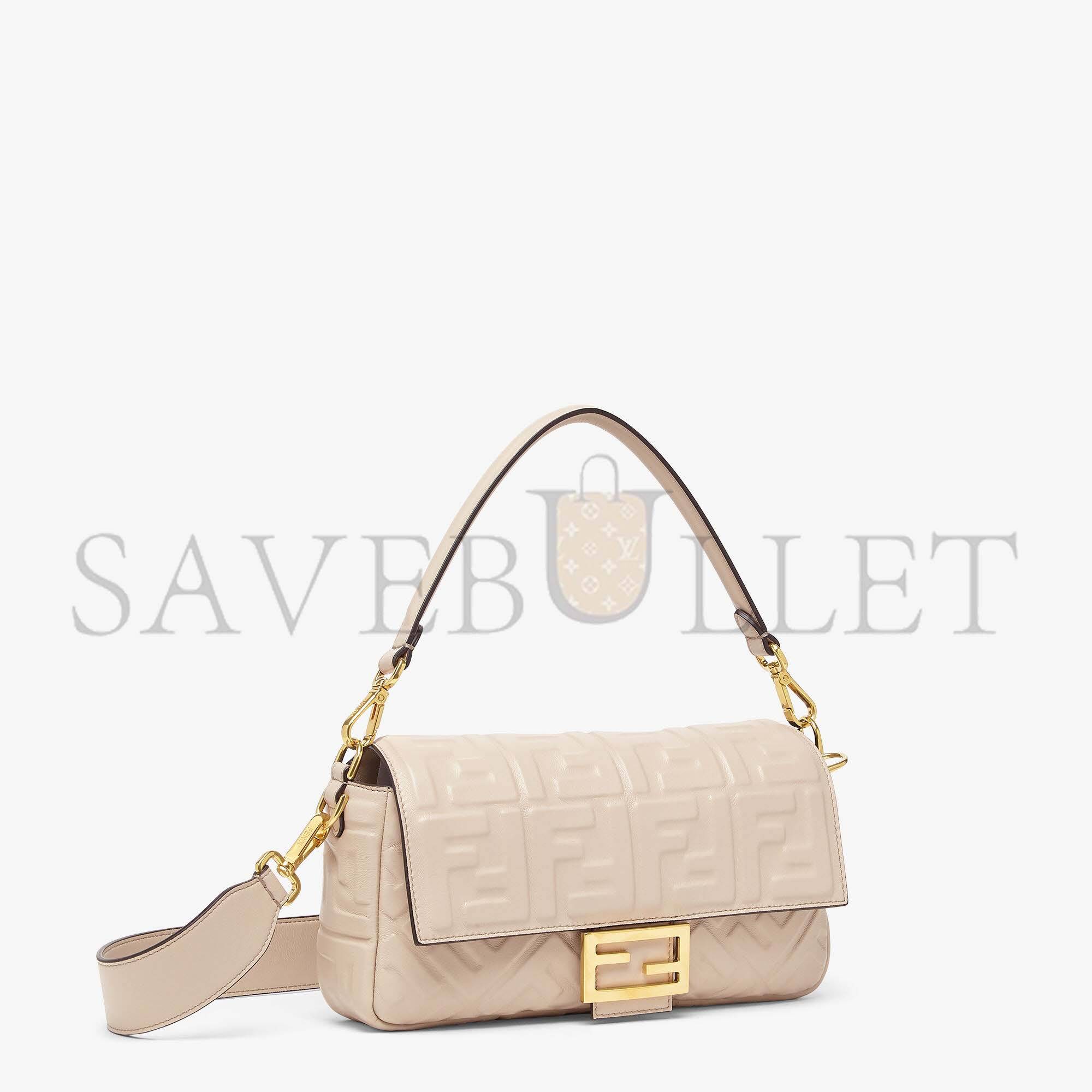 FENDI BAGUETTE - BEIGE NAPPA LEATHER BAG 8BR600A72VF19T5 (27*15*6cm)