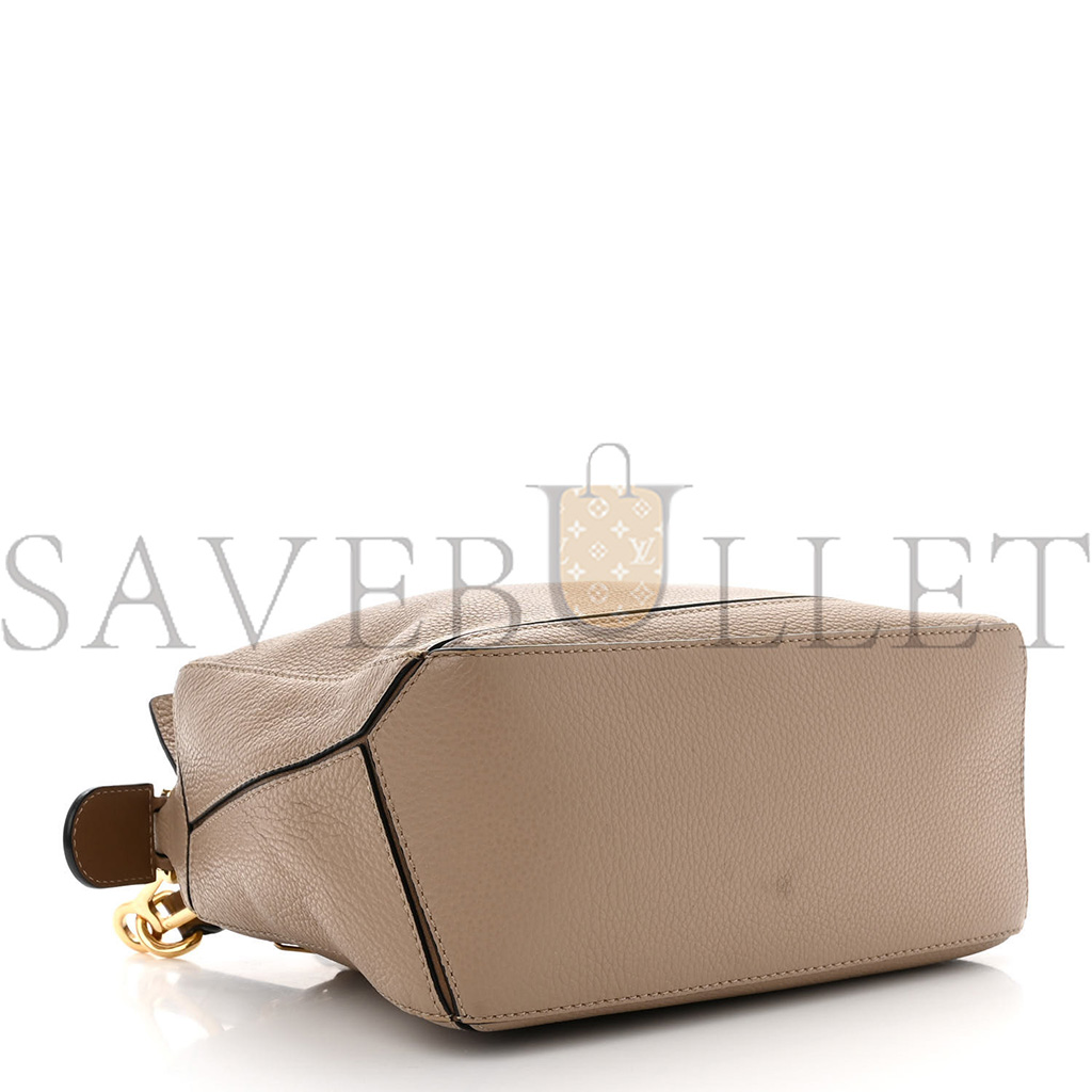 LOEWE GRAINED CALFSKIN SMALL PUZZLE BAG SAND MINK (24*16.5*10.5cm)