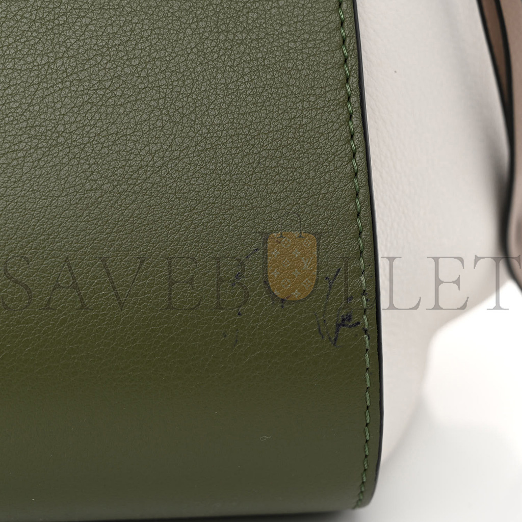 LOEWE CALFSKIN SMALL HAMMOCK SHOULDER BAG AVOCADO GREEN SAND (27*23*14cm)