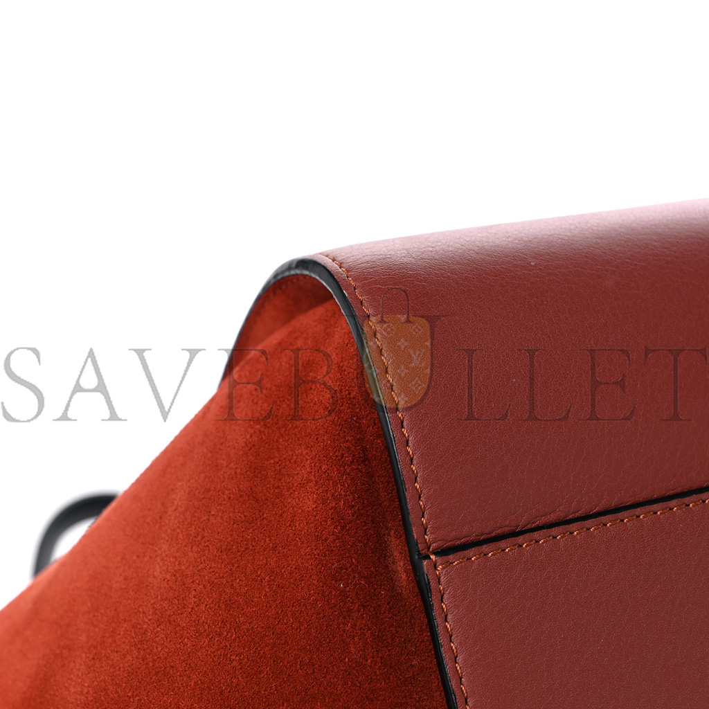 LOEWE CALFSKIN SUEDE HAMMOCK SHOULDER BAG RED (30*25*13.5cm)