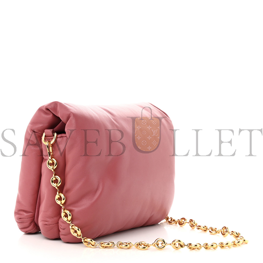 LOEWE LAMBSKIN GOYA PUFFER BAG PLUMROSE (23*18*5cm)