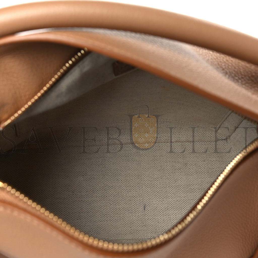 LOEWE GRAINED CALFSKIN SMALL PUZZLE EDGE BAG TOFFEE (24*16.5*10.5cm)