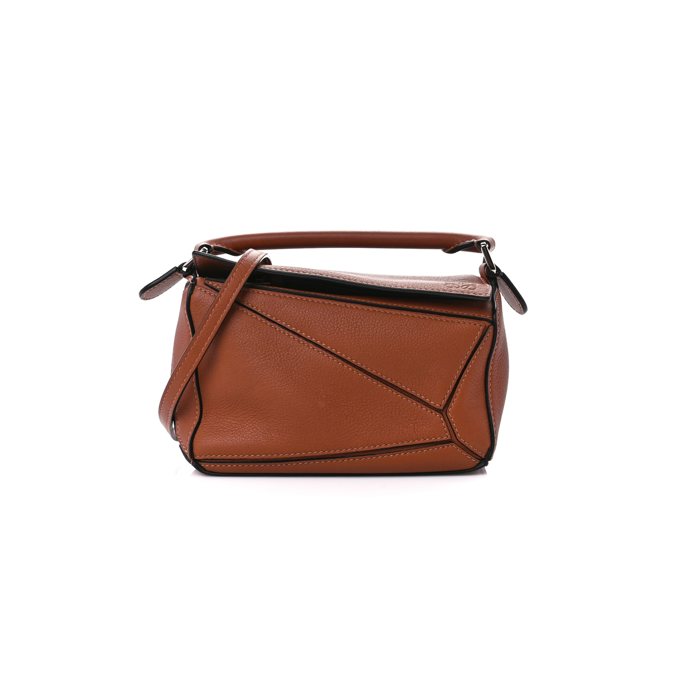 LOEWE CALFSKIN MINI PUZZLE BAG TAN (18*12.5*8cm)