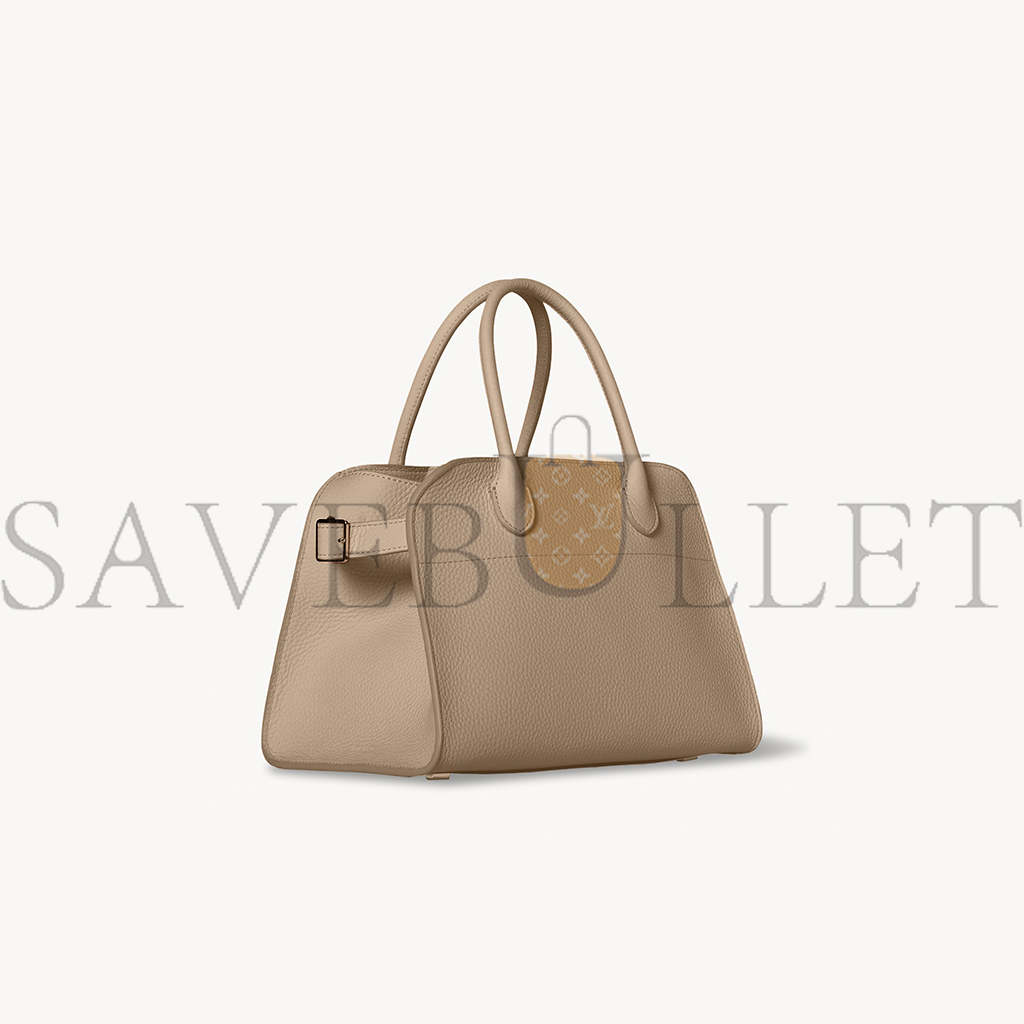 THE ROW SOFT MARGAUX 10 BAG IN LEATHER DARK TAUPE W1190L133DTPL (25*18*19cm)