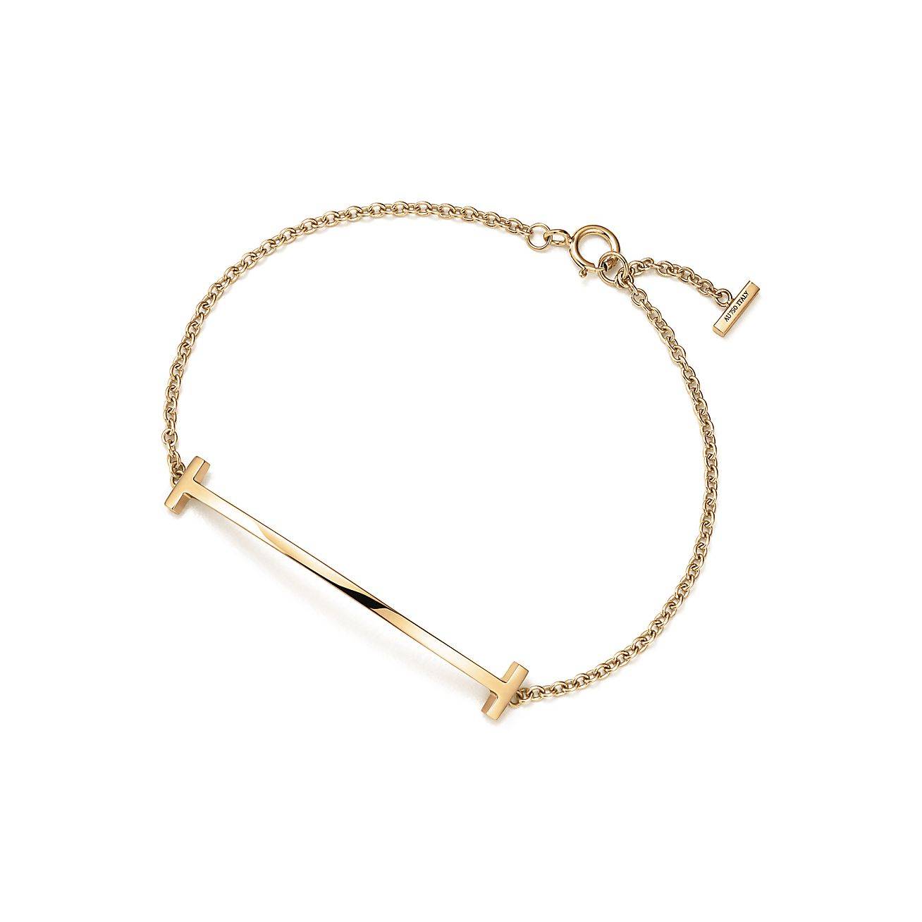 TIFFANY T SMILE BRACELET IN YELLOW GOLD