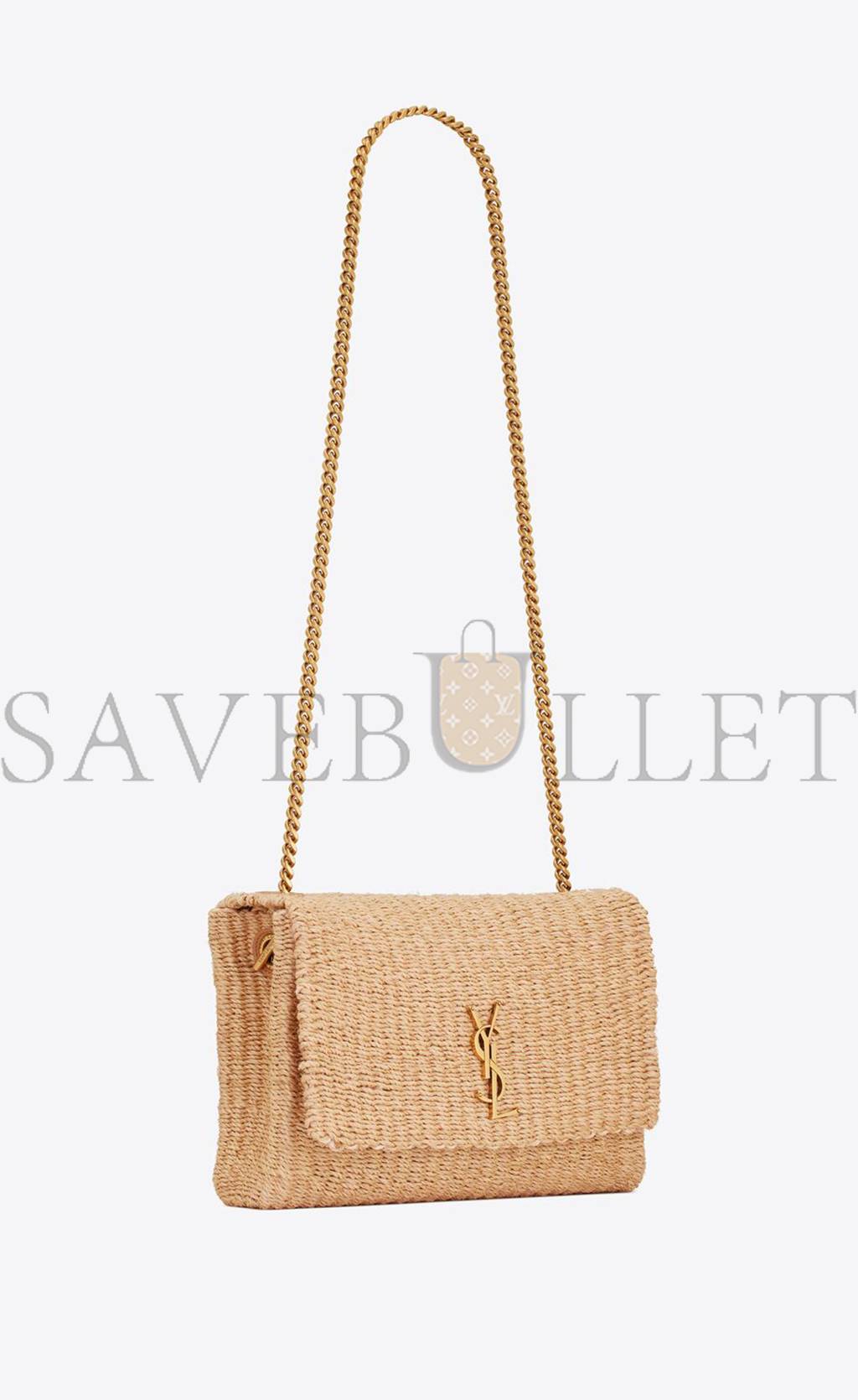 YSL KATE MEDIUM SUPPLE CHAIN BAG IN RAFFIA 580065FABK39551 (28.5*20*6cm)