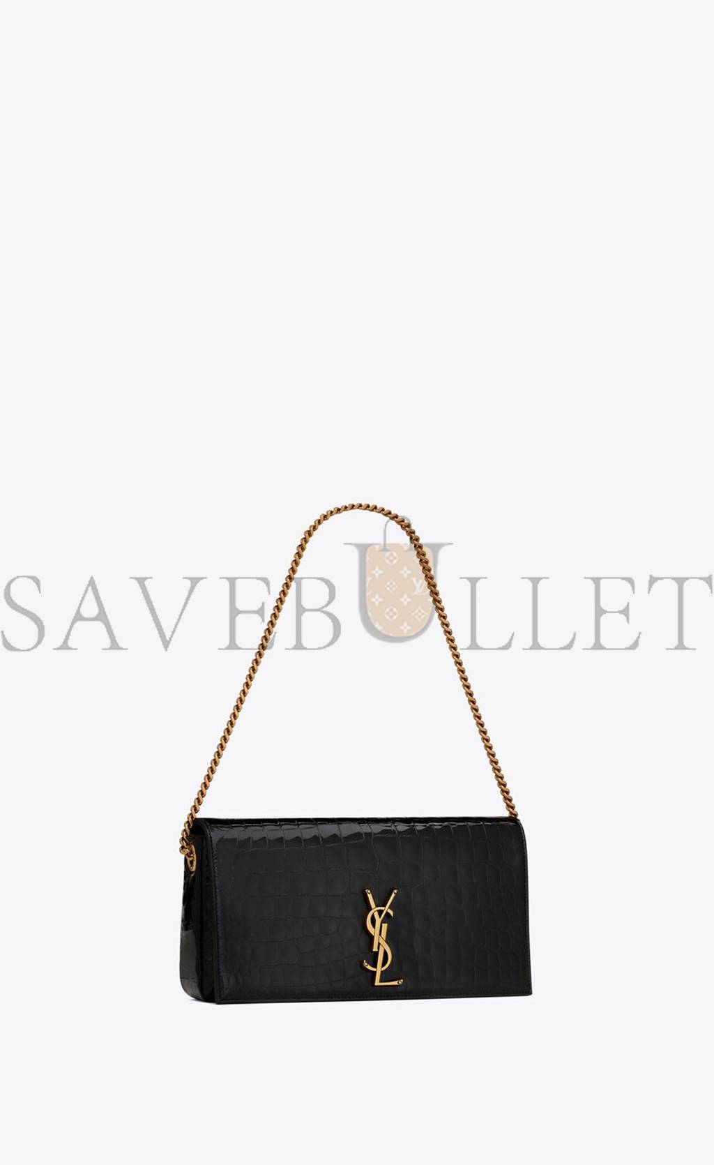 YSL KATE 99 CHAIN BAG IN ALLIGATOR-EMBOSSED LEATHER 72366015F0W1000 (26*13.5*4.5cm)